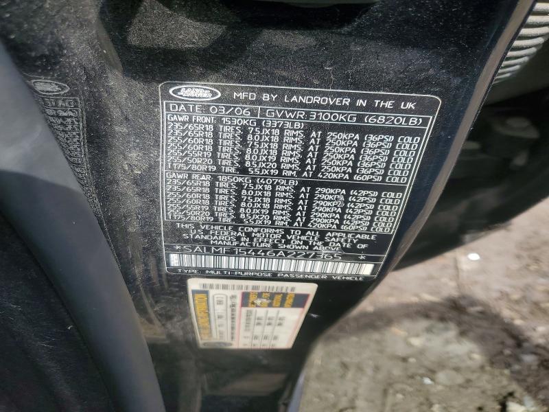 Продаж на аукціоні авто 2006 Land Rover Range Rover, vin: SALMF15446A227365, номер лоту: 51367836
