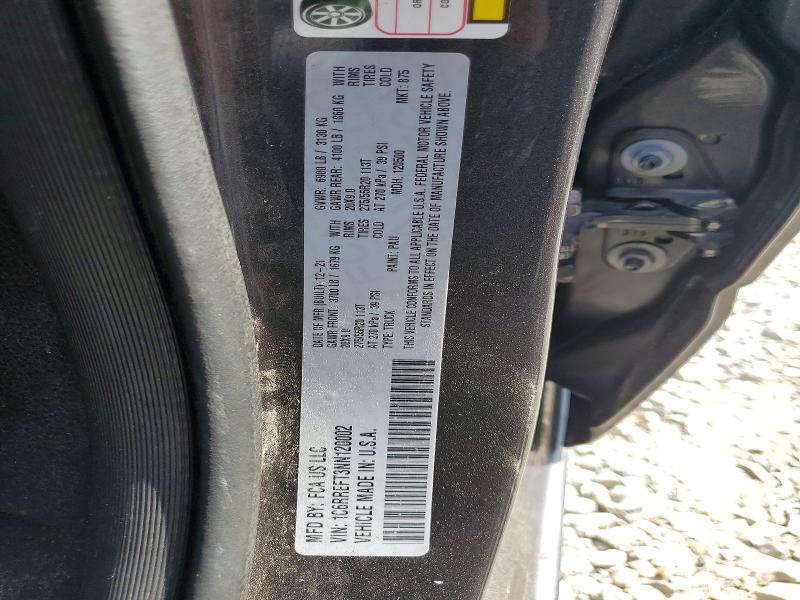2022 Ram 1500 მანქანა იყიდება აუქციონზე, vin: 1C6RREFT3NN120002, აუქციონის ნომერი: 49435496