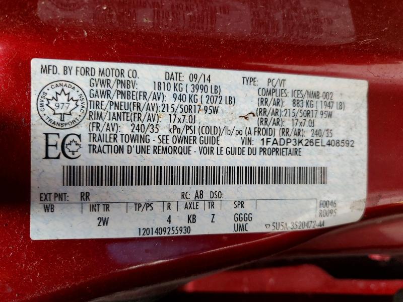 Aukcja sprzedaży 2014 Ford Focus Se 5dr, vin: 1FADP3K26EL408592, numer aukcji: 48395856