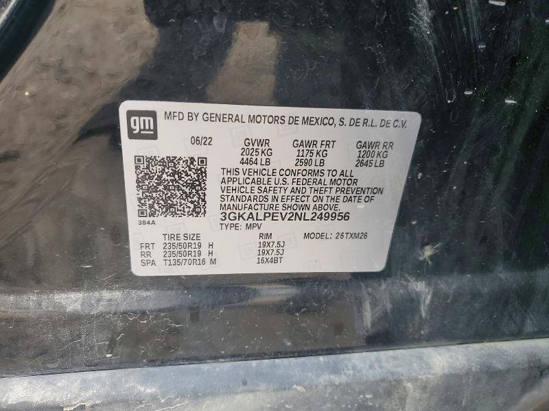 Auction sale of the 2022 Gmc Terrain, vin: 3GKALPEV2NL249956, lot number: 50486996