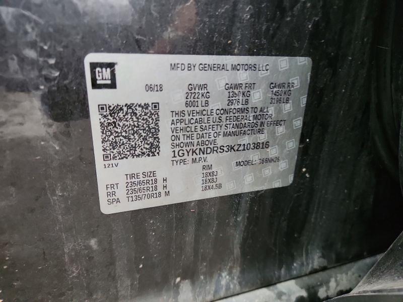 Продажа на аукционе авто 2019 Cadillac Xt5, vin: 1GYKNDRS3KZ103816, номер лота: 48592946