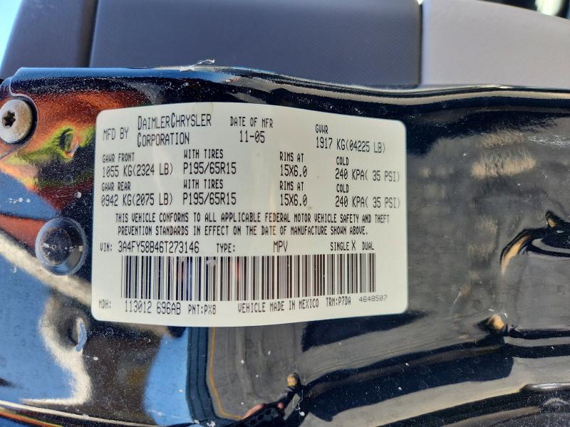 Auction sale of the 2006 Chrysler Pt Cruiser, vin: 3A4FY58B46T273146, lot number: 49956456