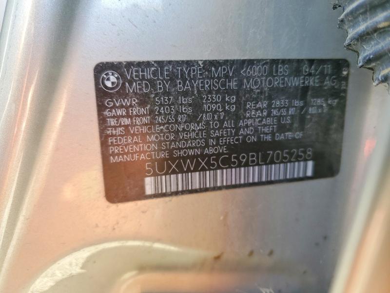 48515316 :رقم المزاد ، 5UXWX5C59BL705258 vin ، 2011 Bmw X3 مزاد بيع