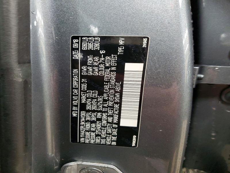 2019 Volvo Xc90 მანქანა იყიდება აუქციონზე, vin: YV4A22PL9K1441369, აუქციონის ნომერი: 48162706