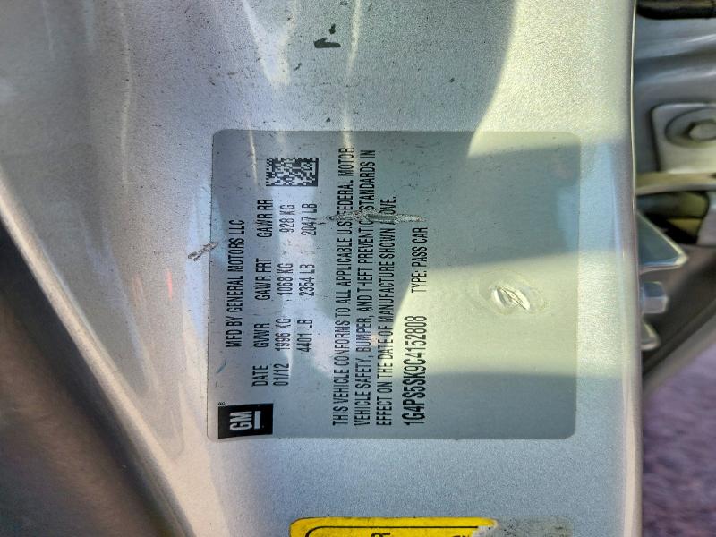 48805656 :رقم المزاد ، 1G4PS5SK9C4152808 vin ، 2012 Buick Verano مزاد بيع