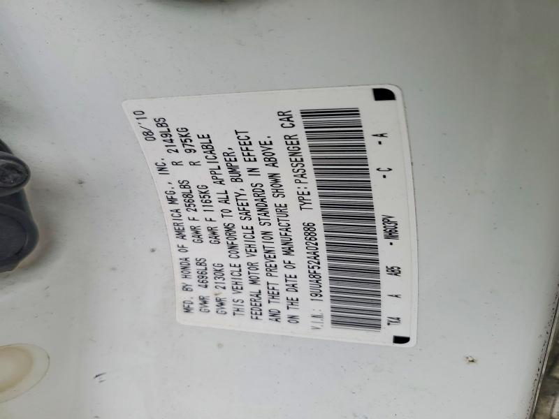 Aukcja sprzedaży 2010 Acura Tl, vin: 19UUA8F52AA026886, numer aukcji: 51409466