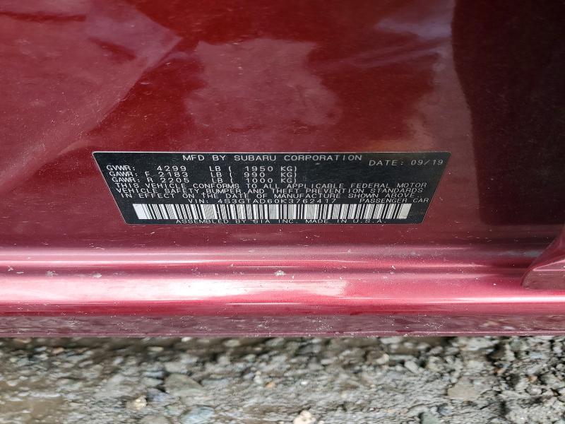 Aukcja sprzedaży 2019 Subaru Impreza, vin: 4S3GTAD60K3762417, numer aukcji: 48801696