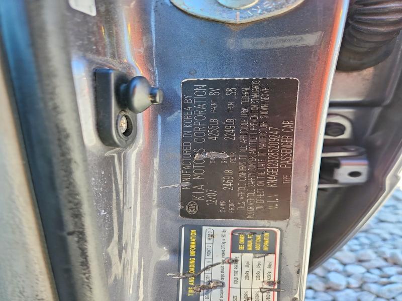 Aukcja sprzedaży 2008 Kia Optima, vin: KNAGE123285209247, numer aukcji: 50568416