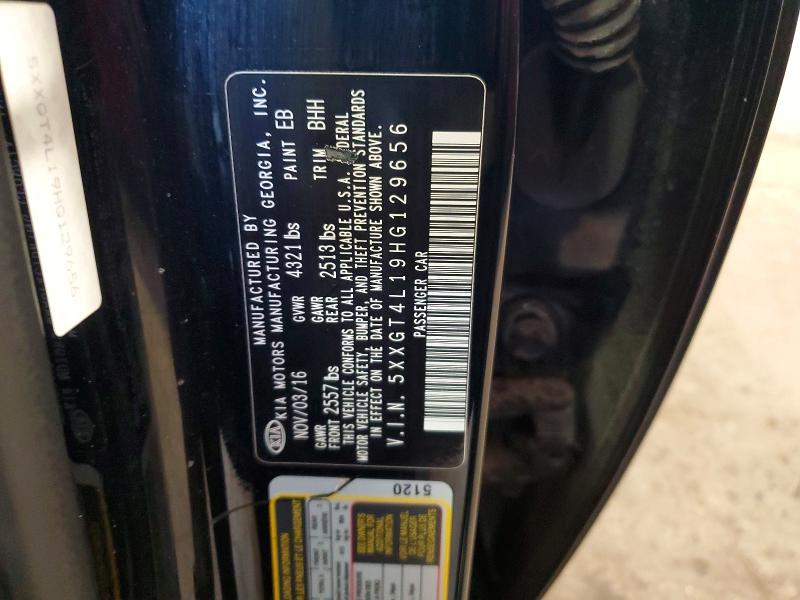 2017 Kia Optima მანქანა იყიდება აუქციონზე, vin: 5XXGT4L19HG129656, აუქციონის ნომერი: 51160226