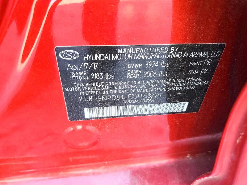Продажа на аукционе авто 2018 Hyundai Elantra, vin: 5NPD84LF7JH218720, номер лота: 49413356