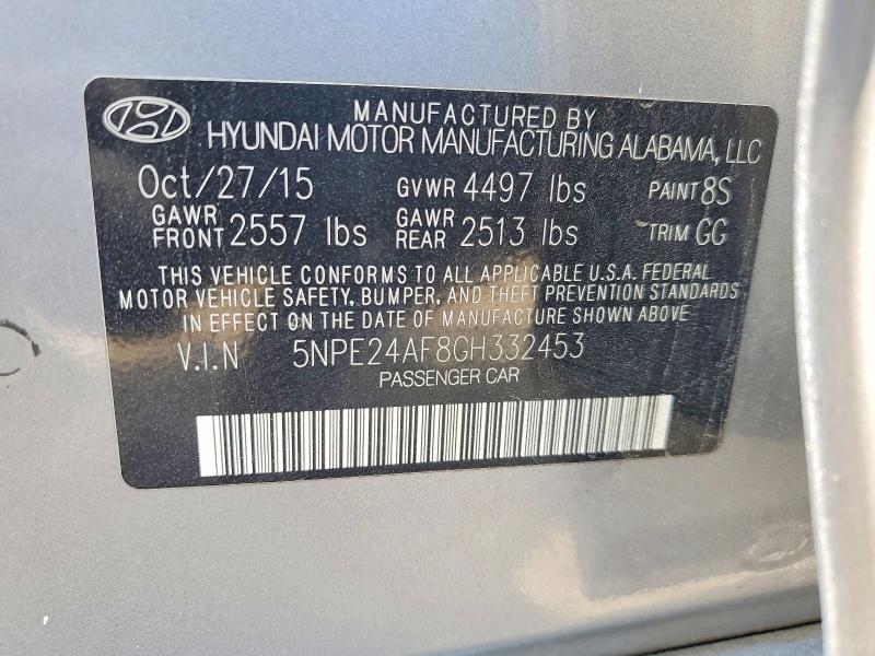 Aukcja sprzedaży 2016 Hyundai Sonata, vin: 5NPE24AF8GH332453, numer aukcji: 51283676