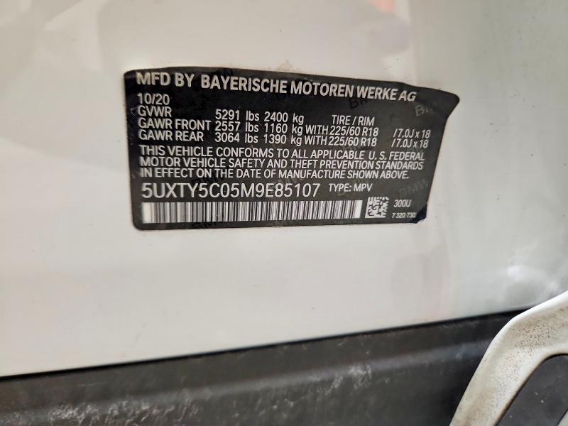 Aukcja sprzedaży 2021 Bmw X3, vin: 5UXTY5C05M9E85107, numer aukcji: 50789566