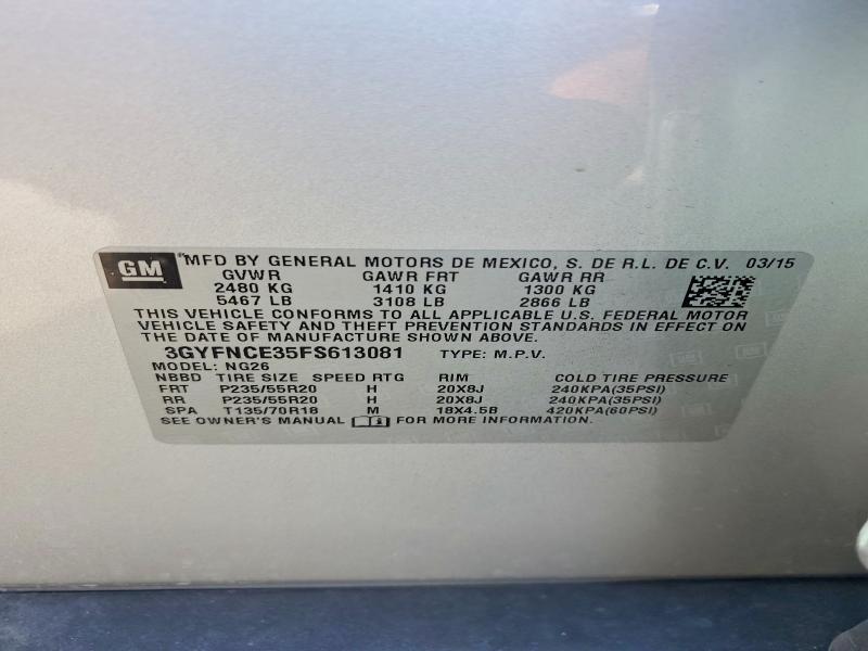 Продажа на аукционе авто 2015 Cadillac Srx, vin: 3GYFNCE35FS613081, номер лота: 49843116
