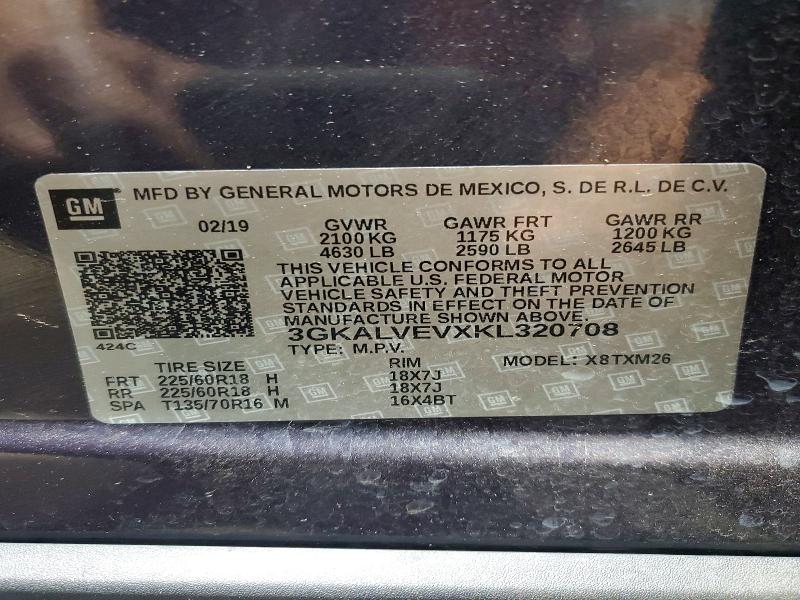 Продаж на аукціоні авто 2019 Gmc Terrain, vin: 3GKALVEVXKL320708, номер лоту: 50225666