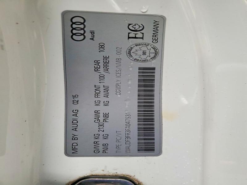 49403376 :رقم المزاد ، WAUDFBFR3FA047931 vin ، 2015 Audi A5 مزاد بيع