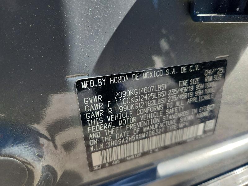2025 Acura Adx მანქანა იყიდება აუქციონზე, vin: 3HDSA2H5XSM706327, აუქციონის ნომერი: 49136936