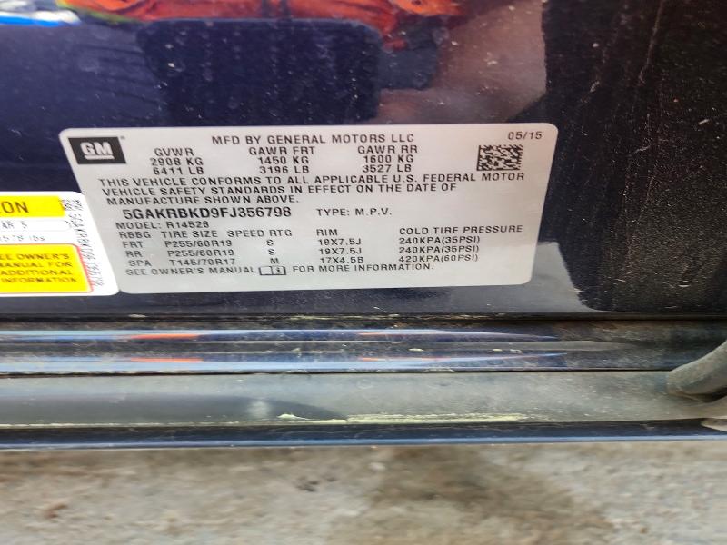Продаж на аукціоні авто 2015 Buick Enclave, vin: 5GAKRBKD9FJ356798, номер лоту: 51025306