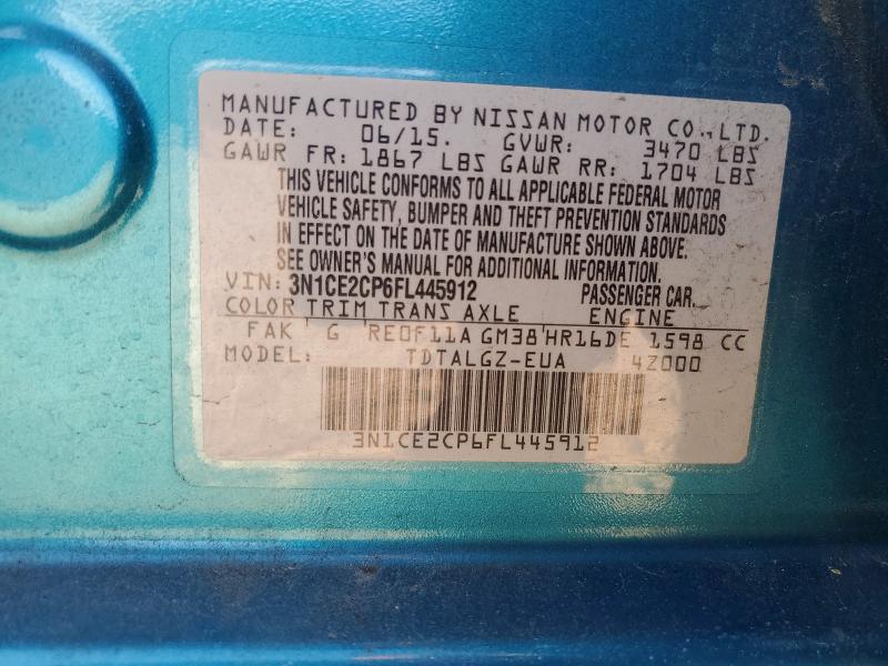 Продажа на аукционе авто 2015 Nissan Versa Note, vin: 3N1CE2CP6FL445912, номер лота: 48352716