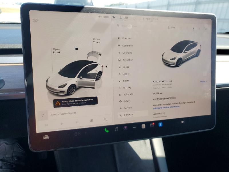 Продажа на аукционе авто 2022 Tesla Model 3, vin: 5YJ3E1EB9NF327665, номер лота: 49845536