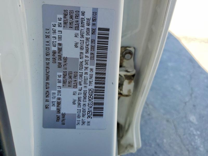 50322756 :رقم المزاد ، 3MZBN1W33JM264925 vin ، 2018 Mazda 3 مزاد بيع