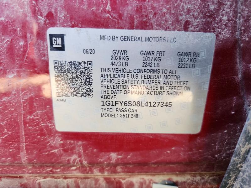 Продаж на аукціоні авто 2020 Chevrolet Bolt Ev, vin: 1G1FY6S08L4127345, номер лоту: 50723686