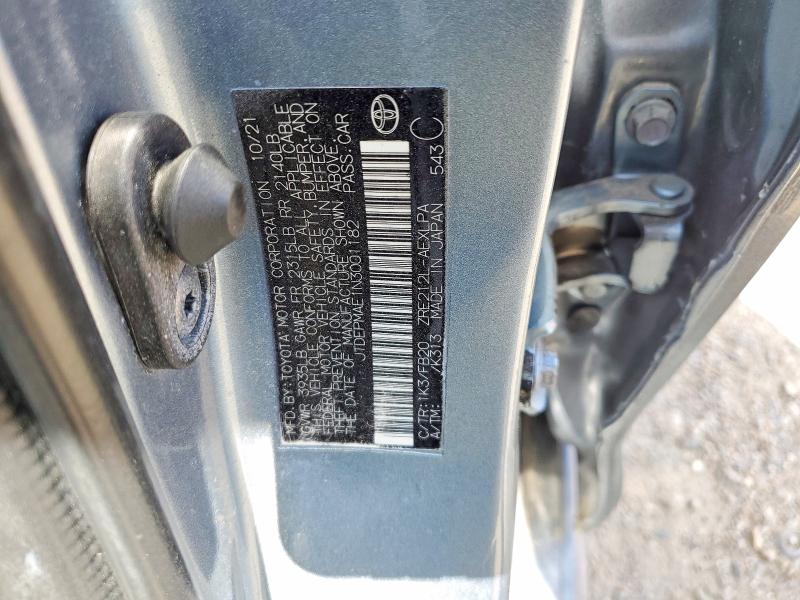Продажа на аукционе авто 2022 Toyota Corolla, vin: JTDEPMAE1N3001182, номер лота: 49258486