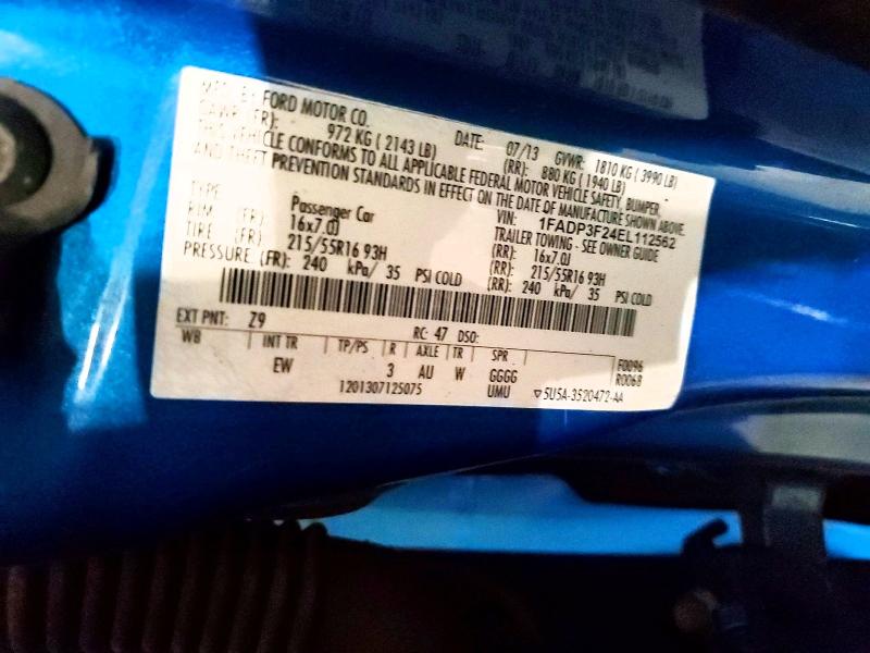 Продаж на аукціоні авто 2014 Ford Focus, vin: 1FADP3F24EL112562, номер лоту: 51368596