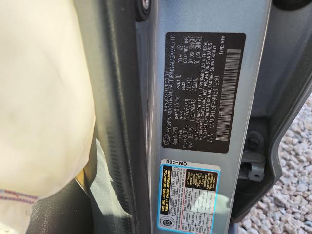 49861276 :رقم المزاد ، 5NMSH13E49H241930 vin ، 2009 Hyundai Santa Fe مزاد بيع