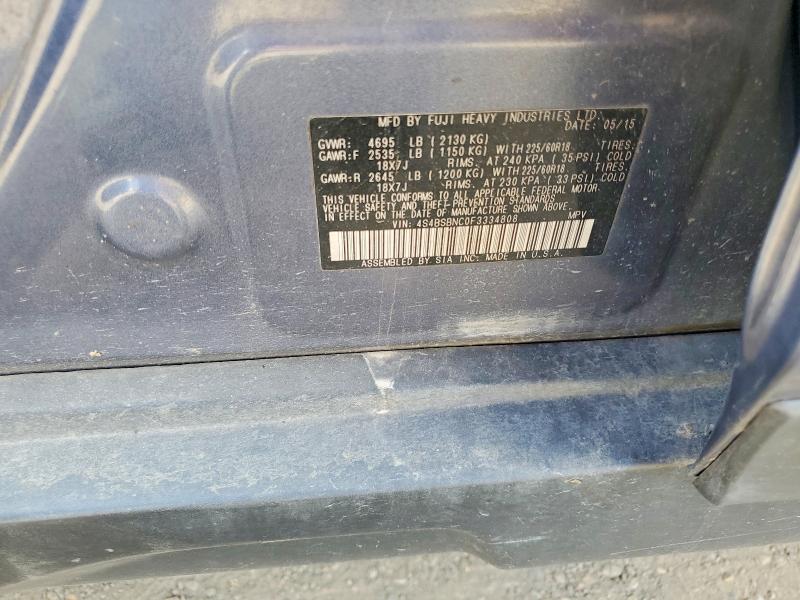 50081836 :رقم المزاد ، 4S4BSBNC0F3334808 vin ، 2015 Subaru Outback مزاد بيع