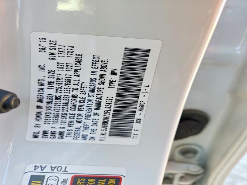 2015 Honda Cr-v მანქანა იყიდება აუქციონზე, vin: 5J6RM3H72FL024090, აუქციონის ნომერი: 50970426