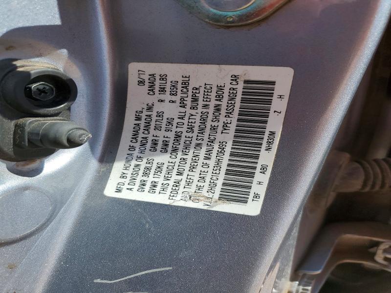 Aukcja sprzedaży 2017 Honda Civic, vin: 2HGFC1E53HH706495, numer aukcji: 51029706