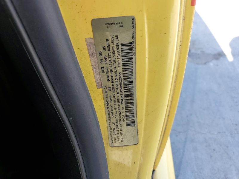 2008 Volkswagen New Beetle მანქანა იყიდება აუქციონზე, vin: 3VWRW31C58M522659, აუქციონის ნომერი: 49813546
