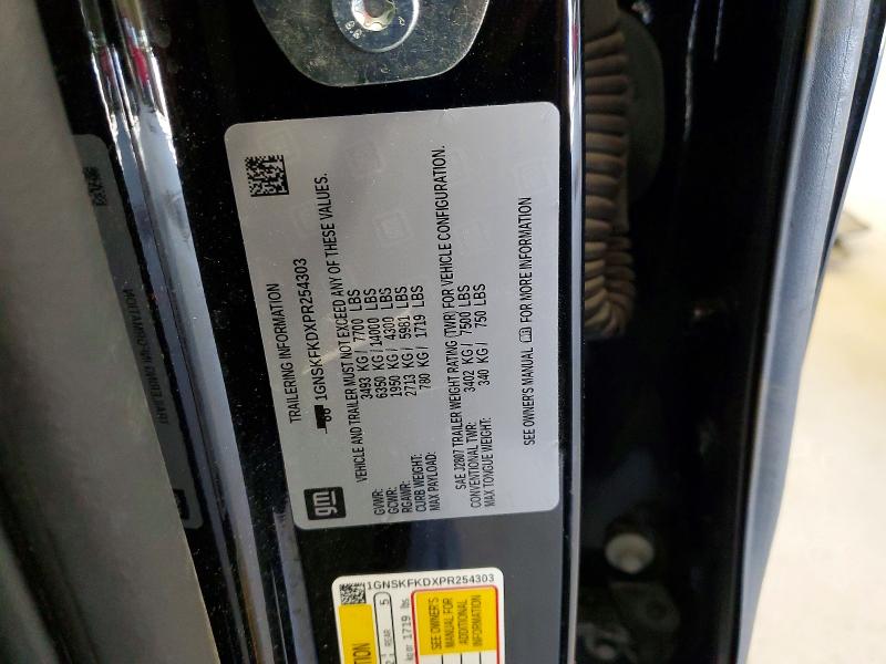 Aukcja sprzedaży 2023 Chevrolet Suburban, vin: 1GNSKFKDXPR254303, numer aukcji: 50715836