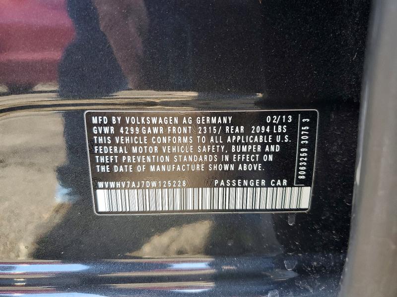 Aukcja sprzedaży 2013 Volkswagen Gti, vin: WVWHV7AJ7DW125228, numer aukcji: 49029806