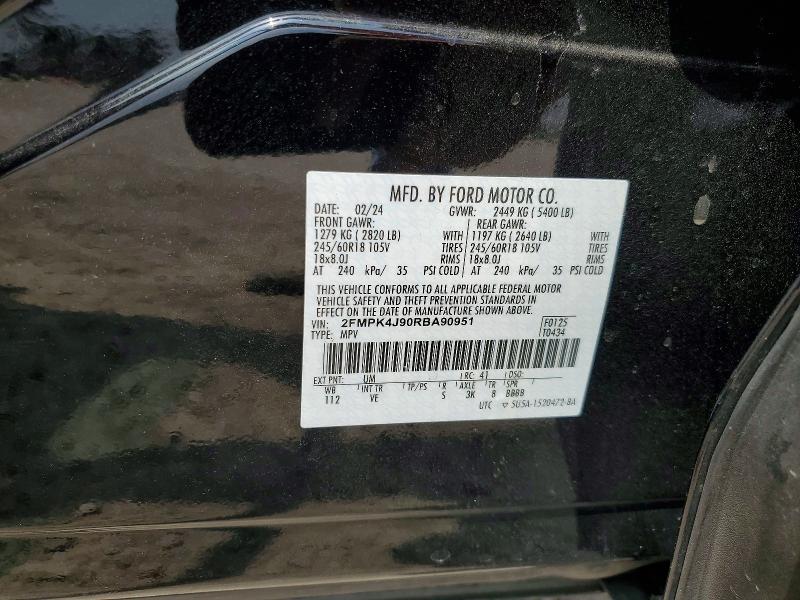 Продажа на аукционе авто 2024 Ford Edge, vin: 2FMPK4J90RBA90951, номер лота: 51635106