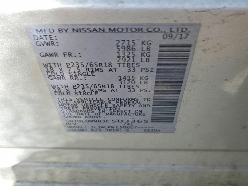 Продаж на аукціоні авто 2018 Infiniti Qx60, vin: 5N1DL0MN8JC503365, номер лоту: 50091436