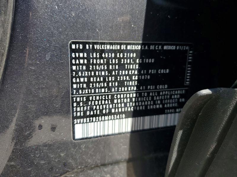 Продаж на аукціоні авто 2024 Volkswagen Taos, vin: 3VV8X7B25RM053410, номер лоту: 51466626