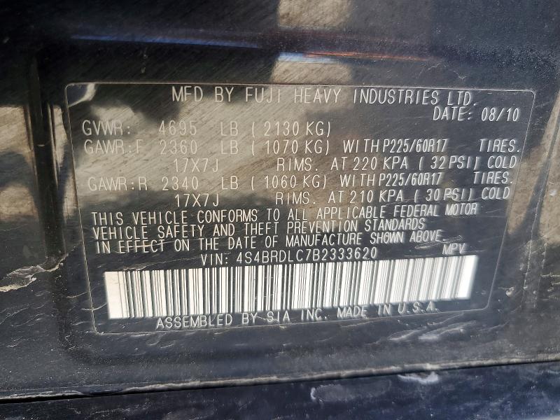 Продажа на аукционе авто 2011 Subaru Outback, vin: 4S4BRDLC7B2333620, номер лота: 48979626