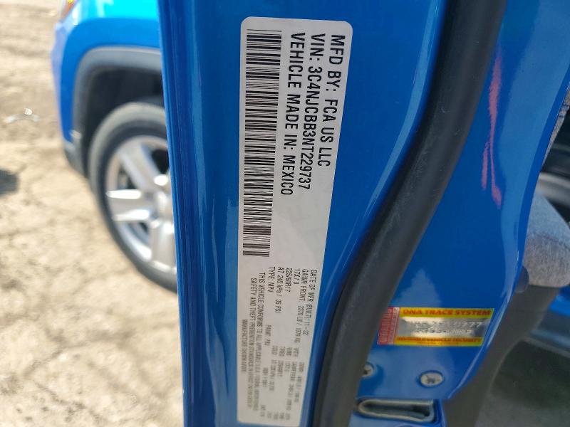 49836096 :رقم المزاد ، 3C4NJCBB3NT229737 vin ، 2022 Jeep Compass مزاد بيع