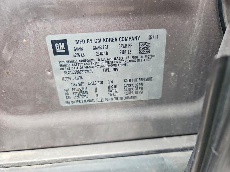 Продажа на аукционе авто 2014 Buick Encore, vin: KL4CJCSB0EB742401, номер лота: 48586176