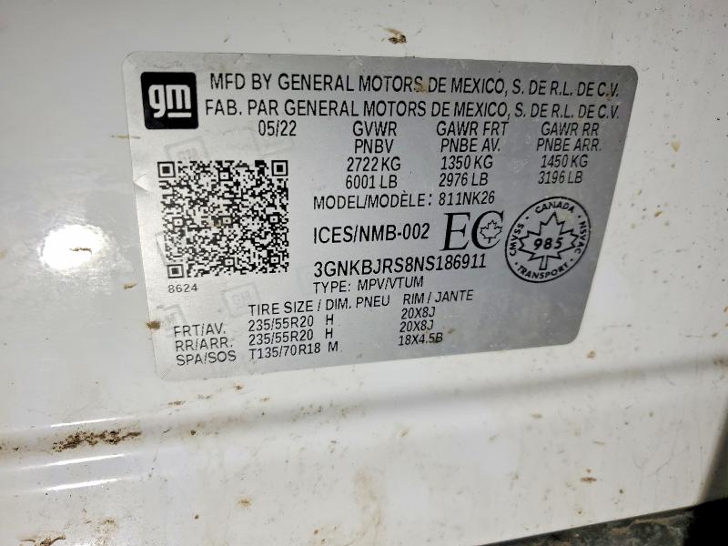 Продажа на аукционе авто 2022 Chevrolet Blazer, vin: 3GNKBJRS8NS186911, номер лота: 49322256