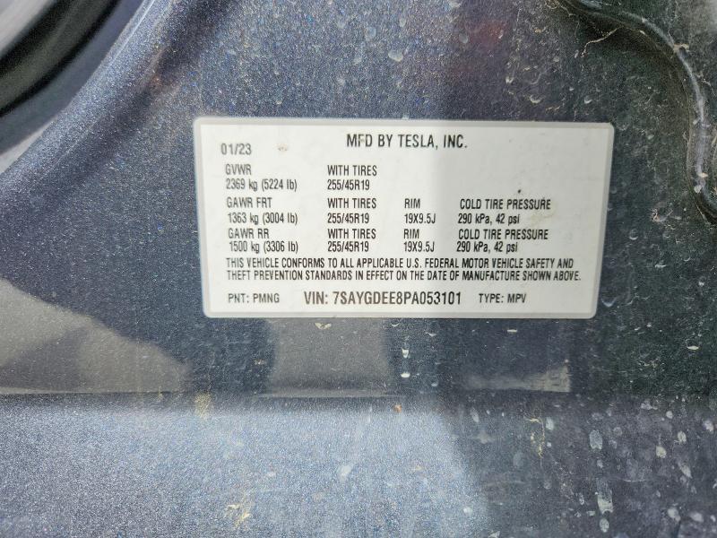 Продажа на аукционе авто 2023 Tesla Model Y, vin: 7SAYGDEE8PA053101, номер лота: 48023006