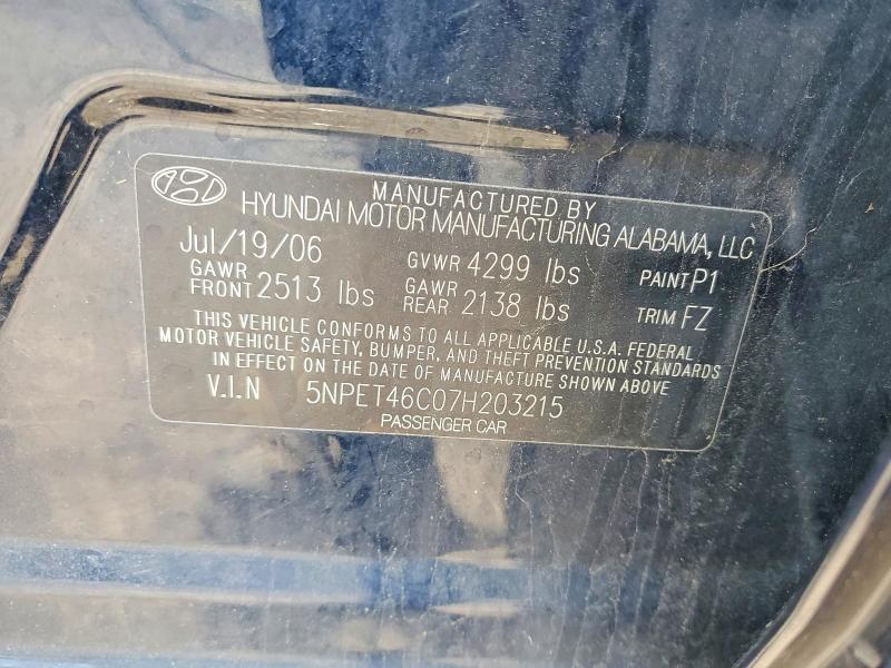 Aukcja sprzedaży 2007 Hyundai Sonata, vin: 5NPET46C07H203215, numer aukcji: 51613616