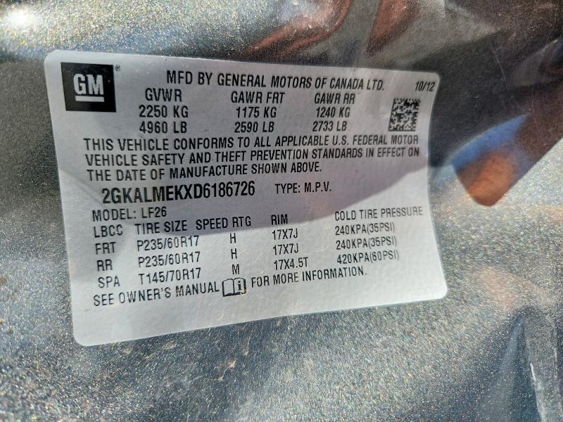 Продажа на аукционе авто 2013 Gmc Terrain, vin: 2GKALMEKXD6186726, номер лота: 52128656