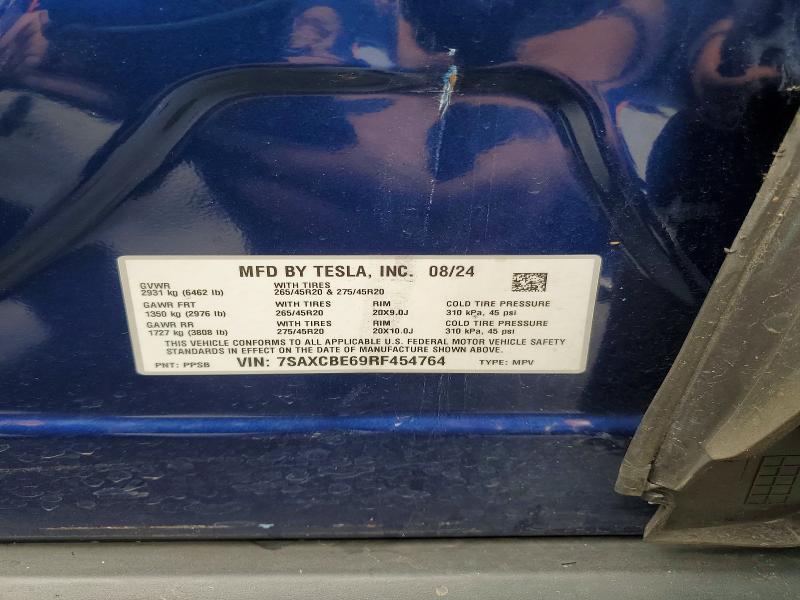 Aukcja sprzedaży 2024 Tesla Model X, vin: 7SAXCBE69RF454764, numer aukcji: 48647796