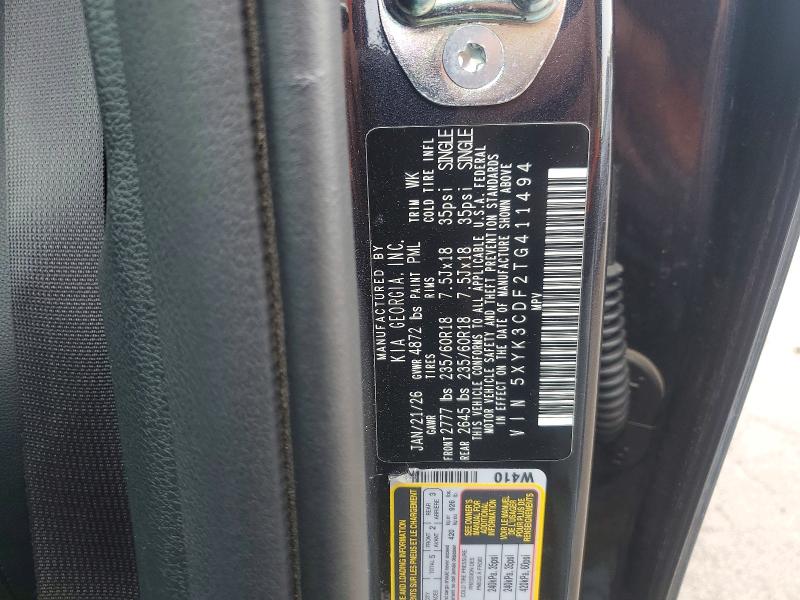 Aukcja sprzedaży 2026 Kia Sportage, vin: 5XYK3CDF2TG411494, numer aukcji: 51301076