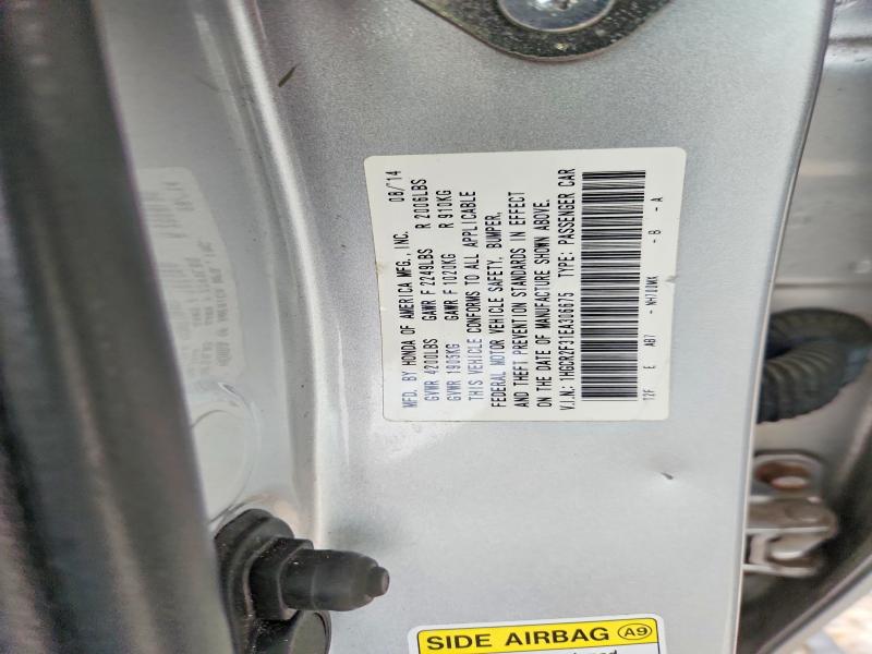 51039576 :رقم المزاد ، 1HGCR2F31EA306675 vin ، 2014 Honda Accord مزاد بيع