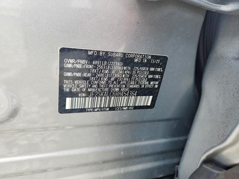 Aukcja sprzedaży 2024 Subaru Forester, vin: JF2SKALC6RH454364, numer aukcji: 49219396