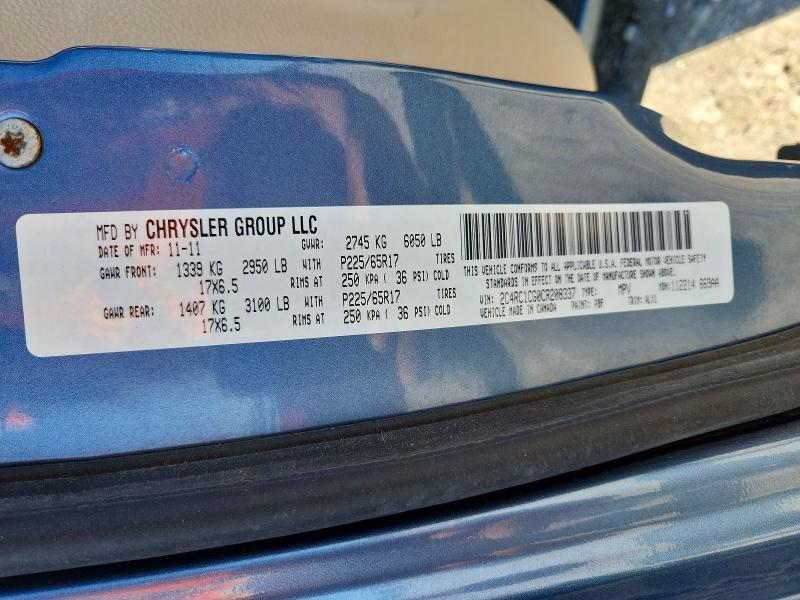 Продаж на аукціоні авто 2012 Chrysler Town & Country, vin: 2C4RC1CG0CR208337, номер лоту: 50108496