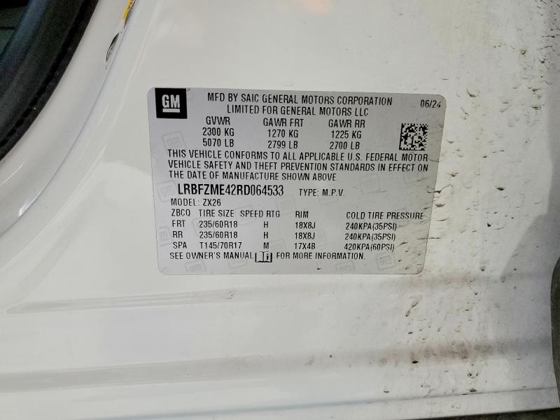 Продажа на аукционе авто 2024 Buick Envision, vin: LRBFZME42RD064533, номер лота: 51829446